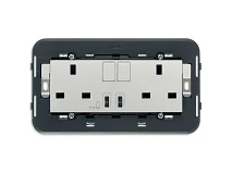 VIMAR Vimar 20224.CC.N 2 prese 2P+T 13A BS +int +USB C+C Next