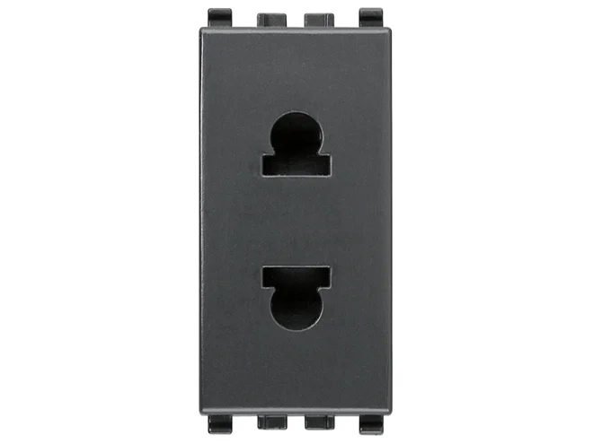 VIMAR Vimar 20234 Presa SICURY 2P 16A USA+EU ø4,8mm grigio