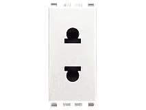 VIMAR Vimar 20234.B Presa SICURY 2P 16A USA+EU ø4,8mm bianco