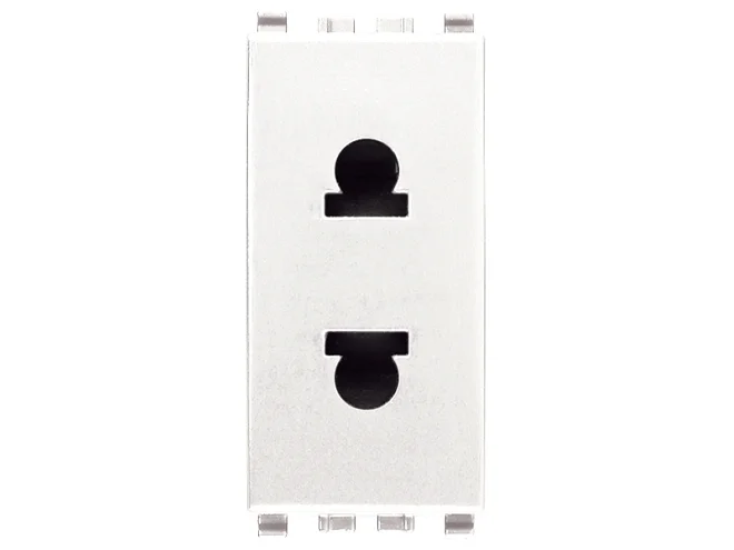 VIMAR Vimar 20234.B Presa SICURY 2P 16A USA+EU ø4,8mm bianco