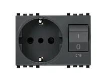 VIMAR Vimar 20276 Presa 2P+T 16A P30 intb+MT C16 grigio