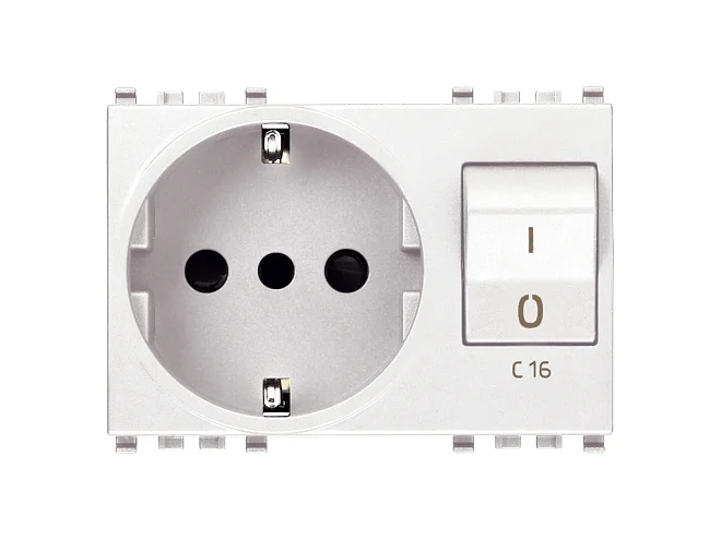 VIMAR Vimar 20276.B Presa 2P+T 16A P30 intb+MT C16 bianco