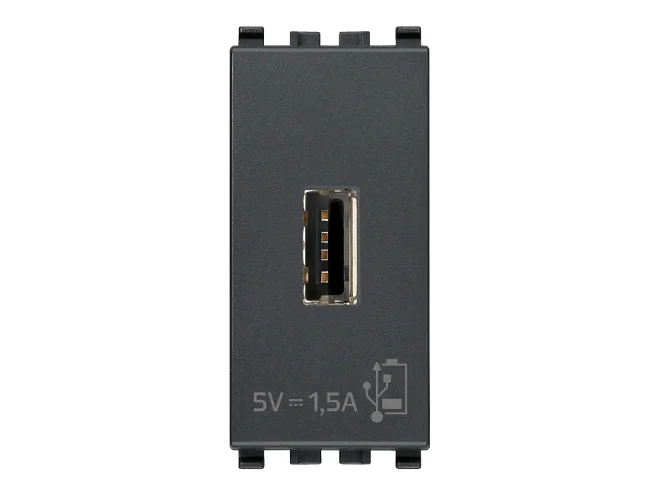 VIMAR Vimar 20292 Unità alimentazione USB 5V1,5A 1M grigio