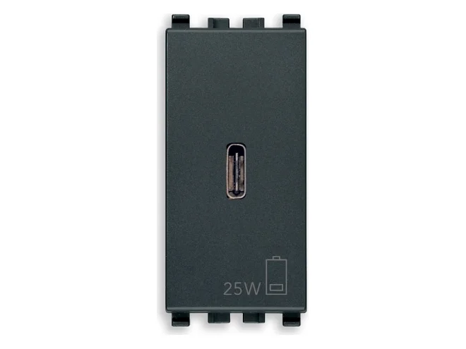 VIMAR Vimar 20292.C.25 Alimentatore USB C PD 25W grigio