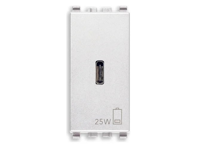 VIMAR Vimar 20292.C.25.B Alimentatore USB C PD 25W bianco