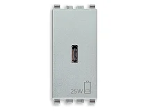 VIMAR Vimar 20292.C.25.N Alimentatore USB C PD 25W Next