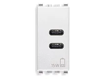 VIMAR Vimar 20292.CC.B Alimentatore USB C+C 15W 3A 5V 1M bianco