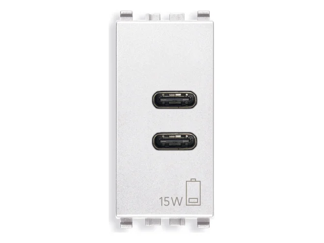 VIMAR Vimar 20292.CC.B Alimentatore USB C+C 15W 3A 5V 1M bianco