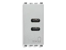 VIMAR Vimar 20292.CC.N Alimentatore USB C+C 15W 3A 5V 1M Next