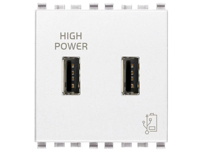 VIMAR Vimar 20295.B Unità alimentazione USB 5V2,1A 2M bianco