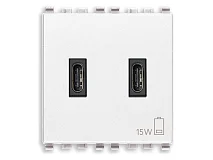 VIMAR Vimar 20295.CC.B Alimentatore USB C+C 15W 3A 5V 2M bianco