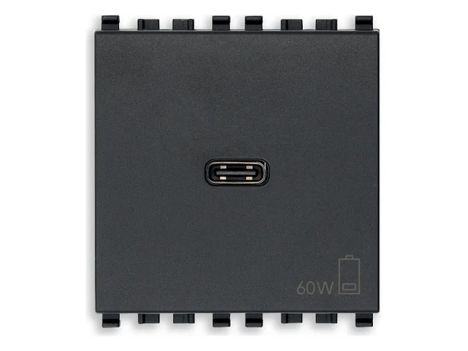 VIMAR Vimar 20298.60 Alimentatore USB C 60W PD grigio