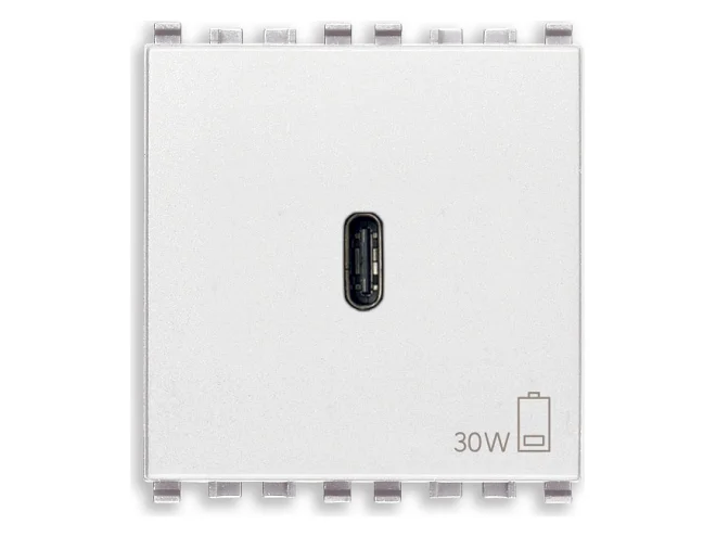 VIMAR Vimar 20298.B Alimentatore USB C 30W PD bianco