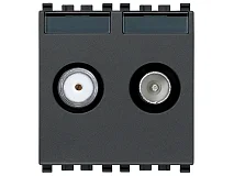 VIMAR Vimar 20302.01 Presa TV-RD-SAT diretta 2 uscite grigio