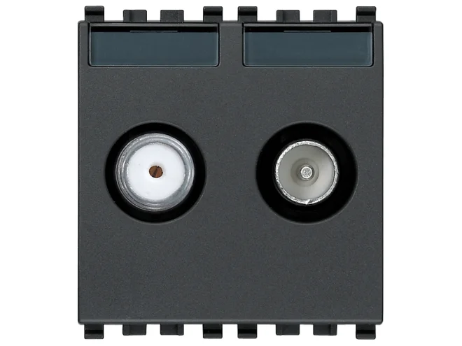 VIMAR Vimar 20302.10 Presa TV-RD-SAT passante 2 uscite grigio