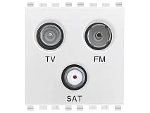 VIMAR Vimar 20303.B Presa TV-FM-SAT diretta 3 uscite bianco