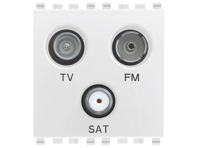 VIMAR Vimar 20303.B Presa TV-FM-SAT diretta 3 uscite bianco