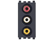 VIMAR Vimar 20335 Presa con 3 connettori RCA grigio