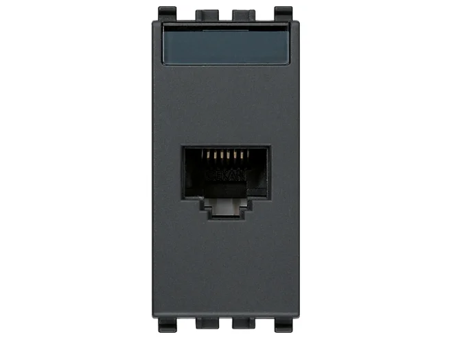 VIMAR Vimar 20338.8 Presa RJ45 Netsafe Cat5e UTP grigio