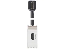 VIMAR Vimar 20346.H.B Presa HDMI 2.1b con cavo a 90° bianco