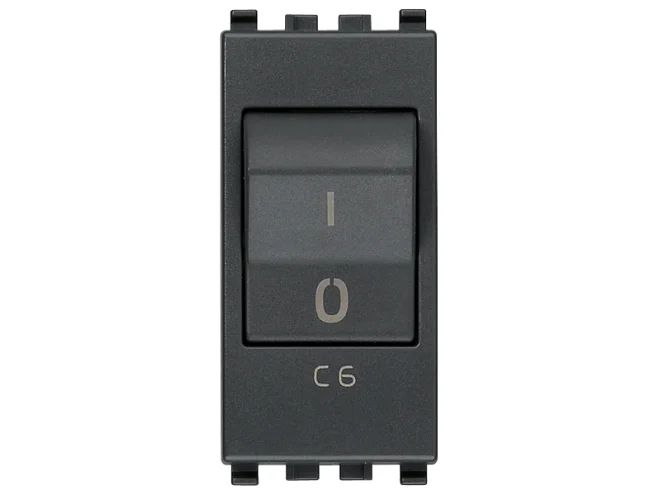 VIMAR Vimar 20405.06 Interruttore MT 1P+N C6 120-230V grigio