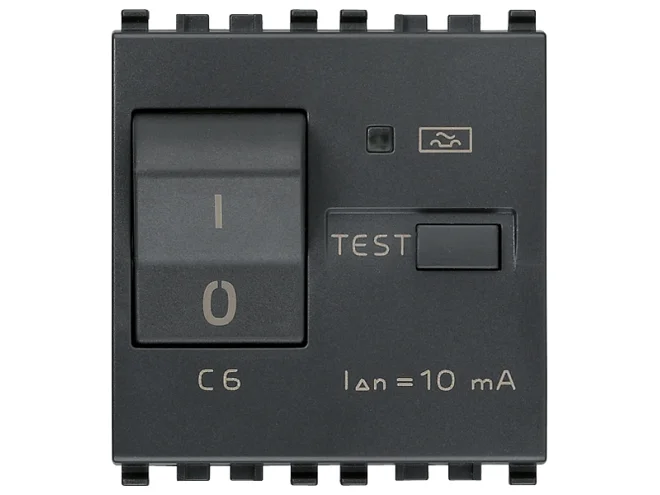 VIMAR Vimar 20411.06 Interruttore MTDiff. 1P+N C6 10mA grigio