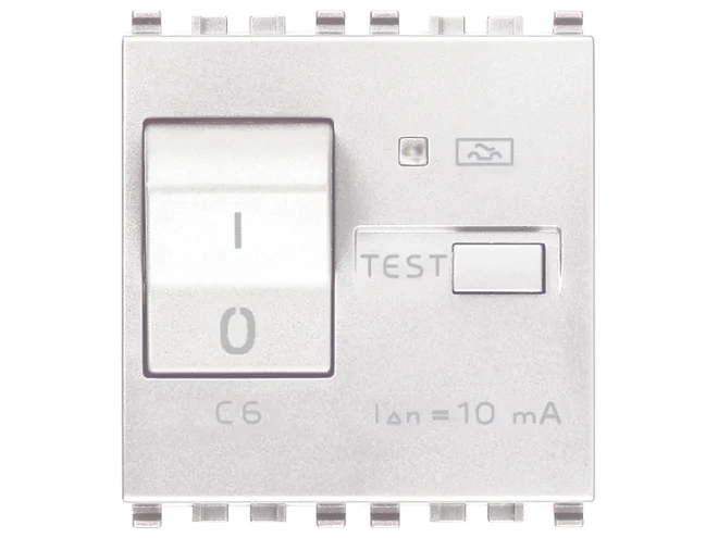 VIMAR Vimar 20411.06.B Interruttore MTDiff. 1P+N C6 10mA bianco