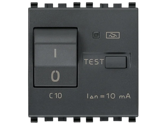 VIMAR Vimar 20411.10 Interruttore MTDiff.1P+N C10 10mA grigio