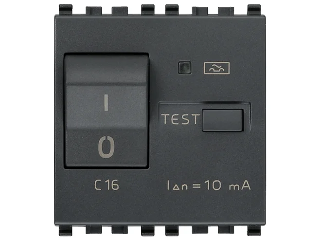 VIMAR Vimar 20411.16 Interruttore MTDiff.1P+N C16 10mA grigio