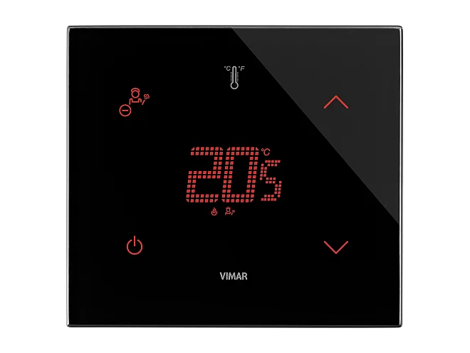 VIMAR Vimar 21514.H.76 Termostato domotico HOTEL 2M nero diam.
