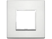 VIMAR Vimar 21642.01 Placca 2M alluminio brillante