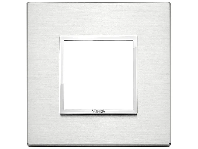 VIMAR Vimar 21642.01 Placca 2M alluminio brillante