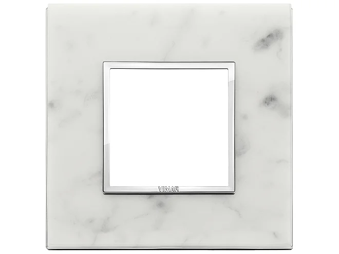 VIMAR Vimar 21642.51 Placca 2M bianco di Carrara