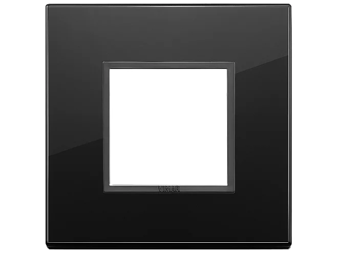 VIMAR Vimar 21642.88 Placca 2M nero totale diamante