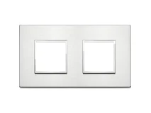 VIMAR Vimar 21643.01 Placca 4M (2+2)int71 alluminio brillante