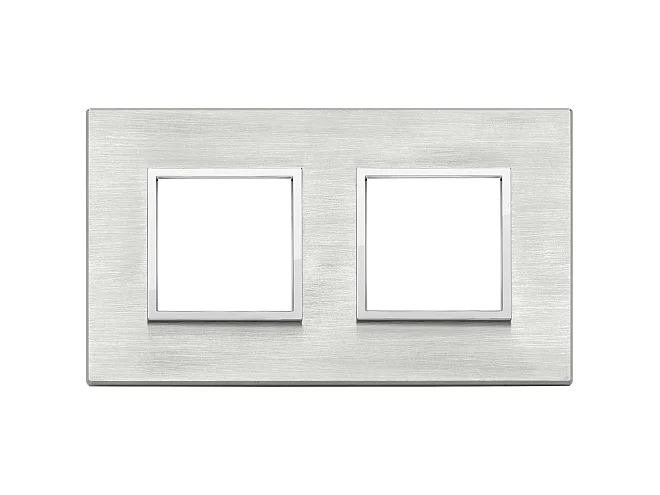VIMAR Vimar 21643.02 Placca 4M (2+2) int71 grigio Next