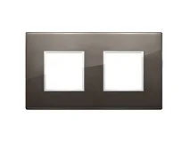 VIMAR Vimar 21643.06 Placca 4M (2+2) int71 nero zaffiro
