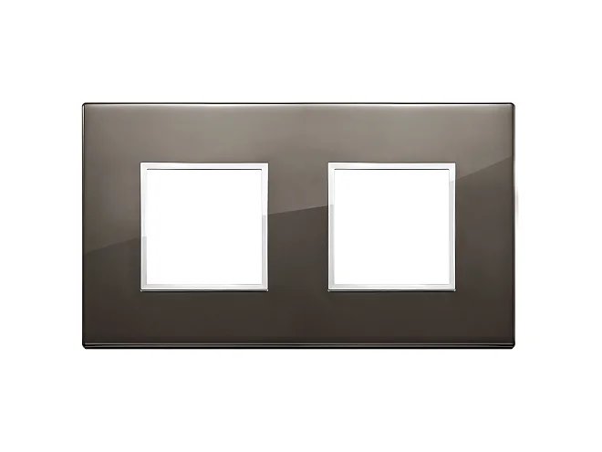 VIMAR Vimar 21643.06 Placca 4M (2+2) int71 nero zaffiro