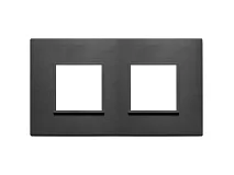 VIMAR Vimar 21643.18 Placca 4M (2+2) int71 nero totale