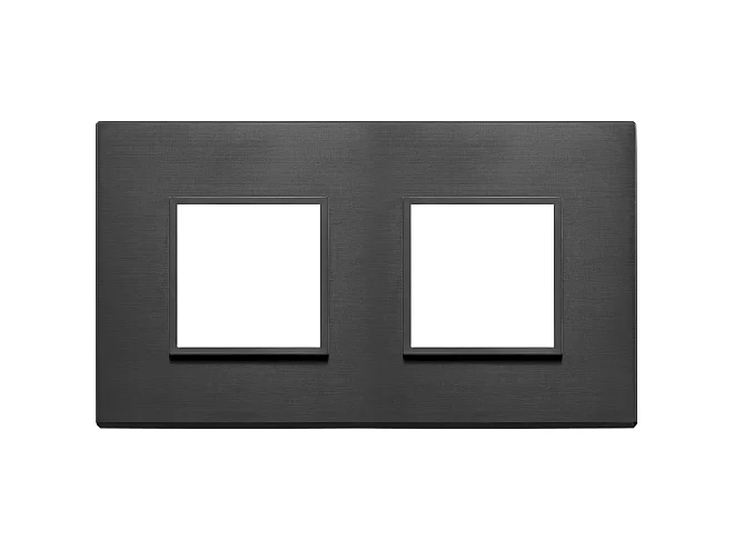 VIMAR Vimar 21643.18 Placca 4M (2+2) int71 nero totale
