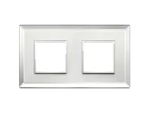 VIMAR Vimar 21643.72 Placca 4M (2+2) int71 argento ghiaccio