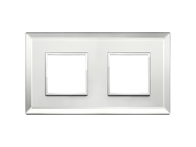 VIMAR Vimar 21643.72 Placca 4M (2+2) int71 argento ghiaccio