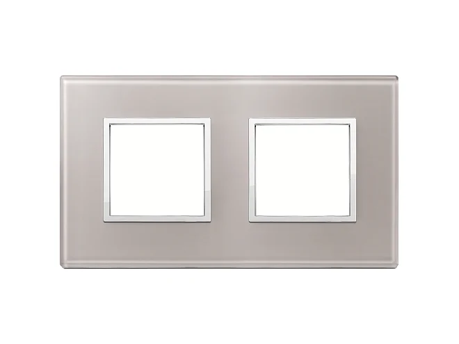 VIMAR Vimar 21643.73 Placca 4M (2+2) int71 grigio perla