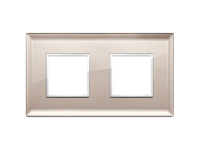 VIMAR Vimar 21643.75 Placca 4M (2+2) int71 specchio bronzato