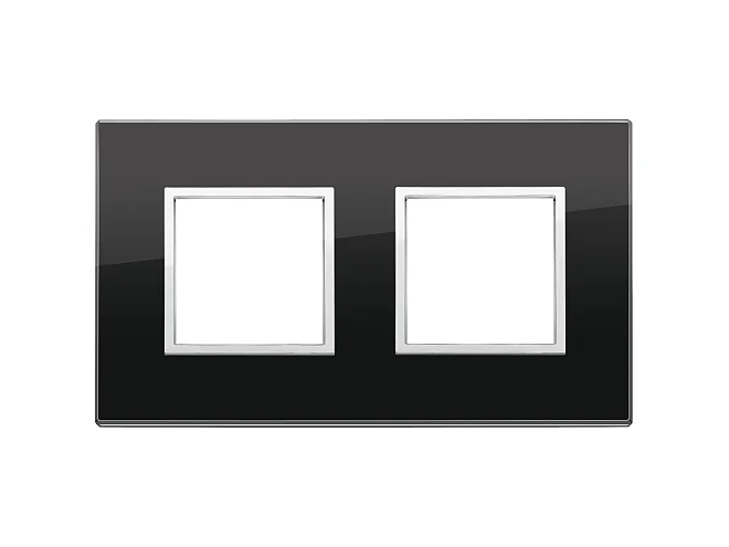 VIMAR Vimar 21643.76 Placca 4M (2+2) int71 nero diamante