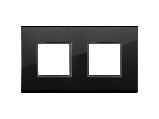 VIMAR Vimar 21643.88 Placca 4M (2+2) int71 nero tot. diamante