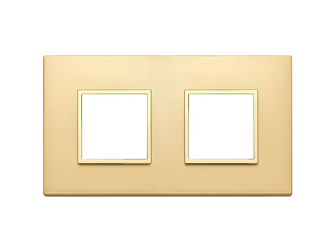 VIMAR Vimar 21643.G10 Placca 4M(2+2) int71 oro totale satinato
