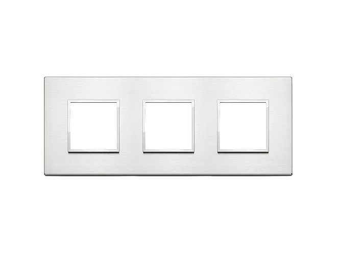 VIMAR Vimar 21644.01 Placca 6M (2+2+2) int71 alluminio brill.