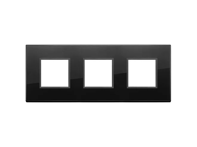 VIMAR Vimar 21644.88 Placca 6M (2+2+2) int71 nero tot. diam.