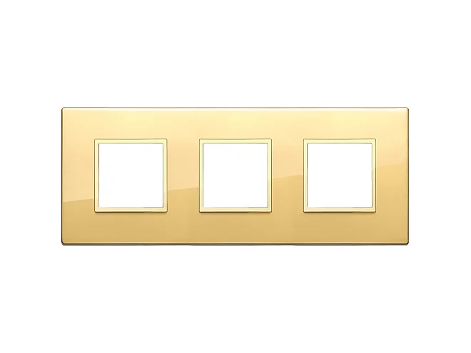 VIMAR Vimar 21644.G09 Placca 6M(2+2+2)i71 oro totale lucido